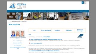 
                            9. Bibliothèque virtuelle :: Nos services - Sites pratiques - hefr.ch