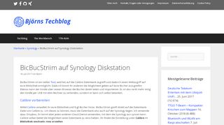 
                            12. BicBucStriim auf Synology Diskstation - Björns Techblog