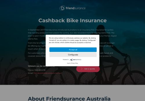 
                            5. Bicycle insurance with a potential cashback | Friendsurance