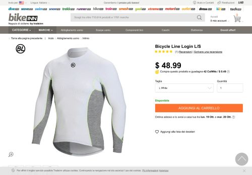 
                            6. Bicycle Line Login L/S Bianco comprare e offerta su Bikeinn