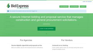 
                            3. Bid Express - Secure electronic construction bidding for government ...