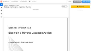 
                            12. Bidding in a Reverse Japanese Auction - studylib.net