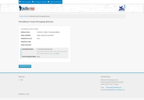 
                            7. Bidikmisi - Pendaftaran Siswa Pemegang Bantuan