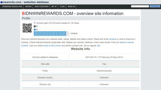 
                            8. bidnwinrewards.com - mawords.com - websites database