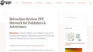 
                            9. Bidvertiser Review: Bidvertiser vs Adsense PPC Network - EarningGuys