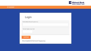 
                            10. Bidvest Bank World Currency Card: Log In