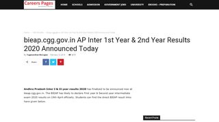 
                            13. bieap.cgg.gov.in AP Inter 1st Year & 2nd Year Results 2020 ...