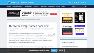 
                            9. BiedMeer overgenomen door CCV - Ecommerce News
