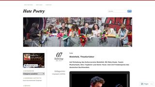 
                            9. Bielefeld, Theaterlabor - Hate Poetry - WordPress.com