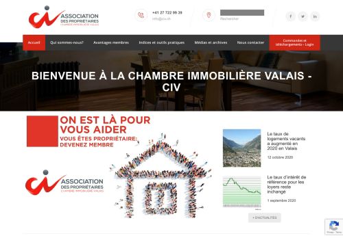 
                            8. BIENVENUE À LA CHAMBRE IMMOBILIÈRE VALAIS - CIV