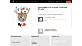 
                            1. Bienvenue | MyUJM | ENT2 - Université Jean Monnet