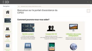 
                            8. Bienvenue sur le portail d'assistance du CIPEO - CIPEO