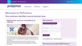 
                            7. Bienvenue sur MyProximus - Login page