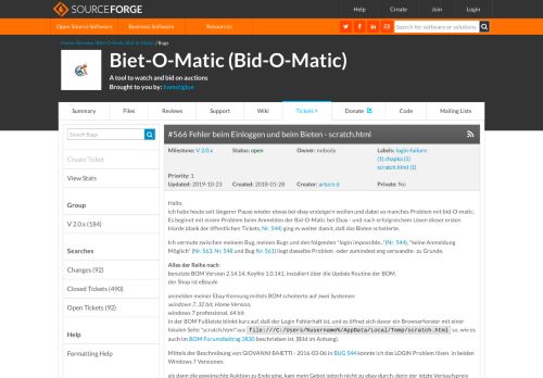 
                            1. Biet-O-Matic (Bid-O-Matic) / Bugs / #566 Fehler beim Einloggen und ...