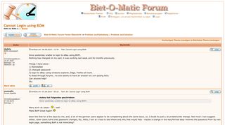 
                            2. Biet-O-Matic Forum :: Thema anzeigen - Cannot Login using BOM