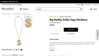 
                            8. Big Daddy Dollar Sign Necklace | Party City