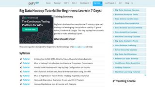 
                            8. Big Data Hadoop Tutorial for Beginners: Learn in 7 Days! - Guru99