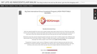 
                            10. Big Data International Group (Investment Program) (HIGH ...
