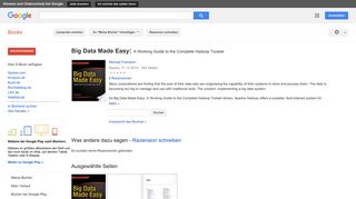 
                            12. Big Data Made Easy: A Working Guide to the Complete Hadoop Toolset