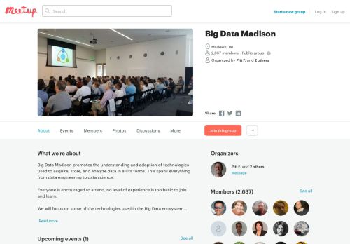 
                            13. Big Data Madison (Madison, WI) | Meetup
