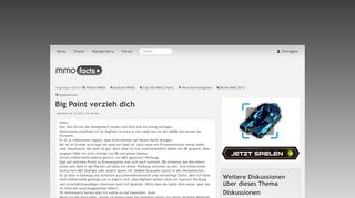 
                            8. Big Point verzieh dich - Diskussionen über Spieleforum auf mmofacts ...