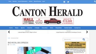 
                            8. BIG ROCK, BIG SPEEDS | The Canton Herald