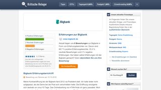 
                            6. Bigbank Erfahrungen (6 Berichte) - Kritische Anleger