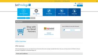 
                            8. BigBasket.com - Earn JPMiles with JetPrivilege Online Shop Partner