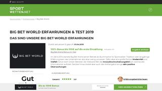 
                            8. BigBetWorld Deutschland Erfahrungen & Test 2019 | Big Bet World