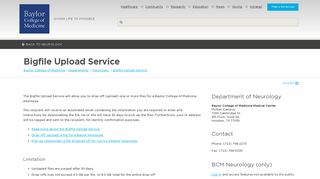 
                            8. Bigfile Upload Service | Baylor College of Medicine | Houston, Texas