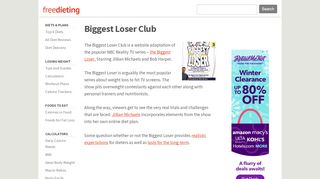 
                            1. Biggest Loser Club - Freedieting