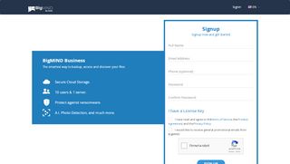 
                            3. BigMIND - Sign up - Zoolz