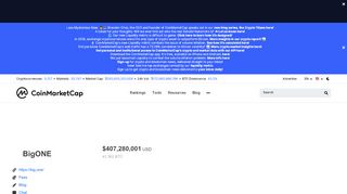 
                            8. BigONE trade volume and market listings | CoinMarketCap