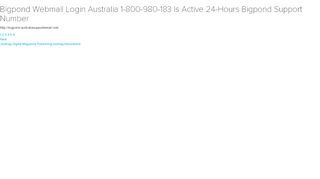 
                            9. Bigpond Webmail Login Australia 1-800-980-183 Is Active 24-Hours ...