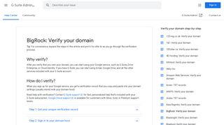 
                            10. BigRock: Verify your domain - G Suite Admin Help - Google Support