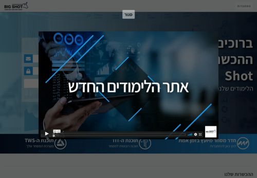 
                            10. ביגשוט: BigShot - תוכנית ההכשרה למסחר בשוק ההון האמריקאי