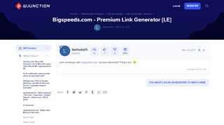 
                            5. Bigspeeds.com - Premium Link Generator [LE] | WJunction ...