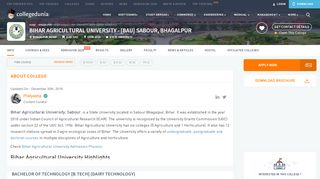 
                            8. Bihar Agricultural University - [BAU] Sabour, Bhagalpur - Admissions ...