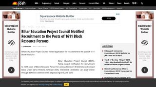 
                            11. Bihar Education Project Council Notified Recruitment to the Posts of ...