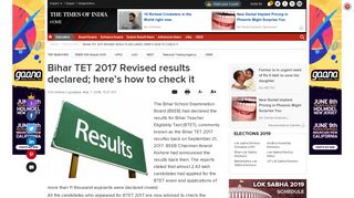 
                            7. Bihar TET 2017 Revised results declared; here's how to check it ...