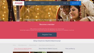 
                            10. Bihari Brahmin Maithil Matrimonial - Jeevansathi.com