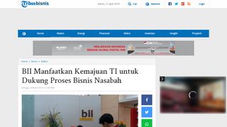 
                            12. BII Manfaatkan Kemajuan TI untuk Dukung Proses Bisnis Nasabah ...