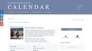 
                            11. Bike MS: Ride the Vineyard - Martha's Vineyard Calendar