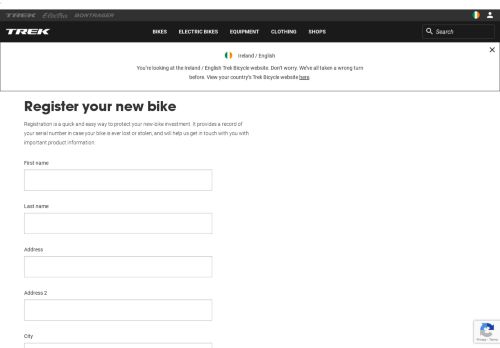 
                            4. Bike Registration | Trek Bikes (IE)