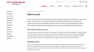 
                            4. bike to work – Pro Velo Schweiz