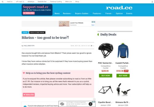 
                            11. Bikeinn - too good to be true?! | Forum | road.cc