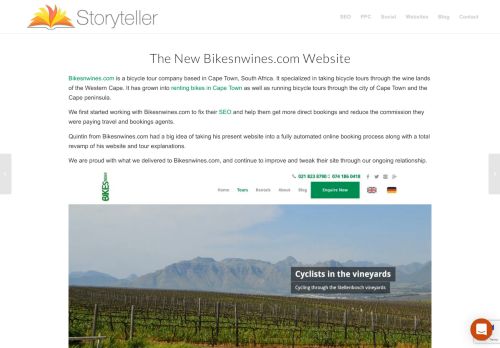 
                            12. Bikesnwines.com - Storyteller Design