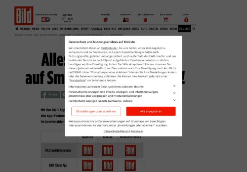 
                            1. BILD Apps auf Smartphone und Tablet: Alle Informationen! - FAQ - Bild ...