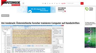 
                            10. Bild: Mit der Software Transkribus können historische Handschriften ...