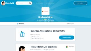 
                            10. Bildkontakte Gutscheine & Gutscheincodes für Februar 2019 - Preisheld